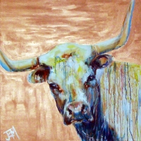 Bruce the Longhorn- 36x36 SOLD